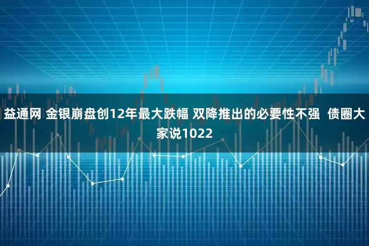 益通网 金银崩盘创12年最大跌幅 双降推出的必要性不强  债圈大家说1022